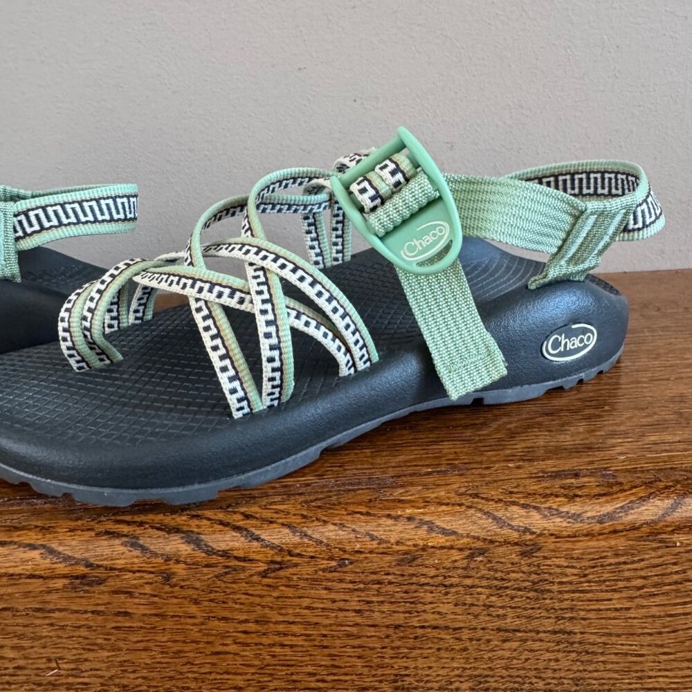 Chaco Women's Eco Tread Sandals Adjustable Strap Durable Sole Green Black Size 7 - Picture 5 of 16